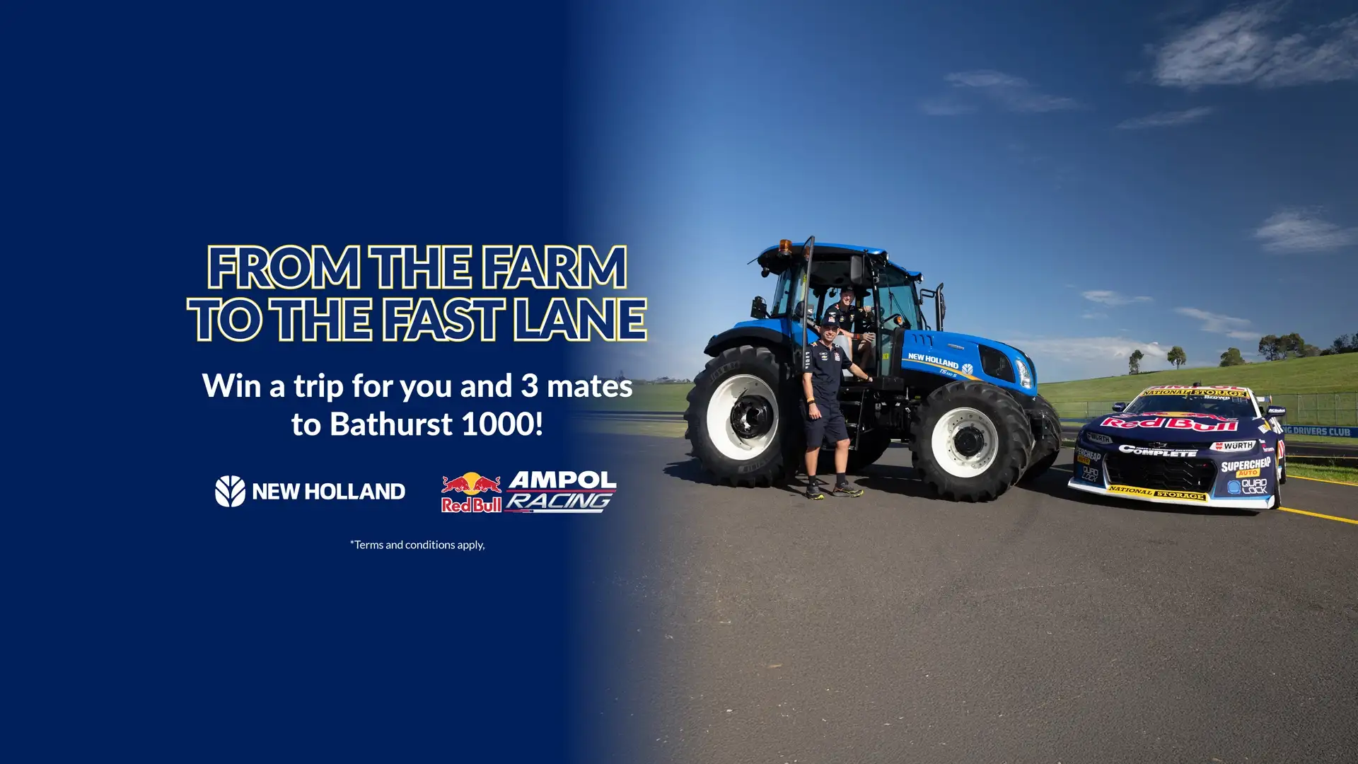 New Holland Bathurst promotion when purchasing a New Holland machine