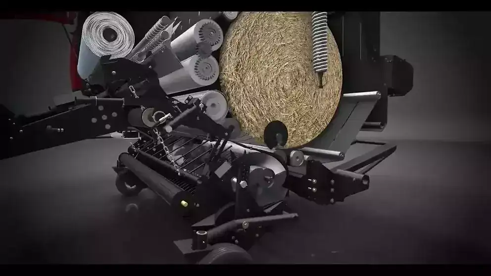 Interior View of Case IH round baler