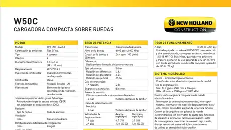 W50C - Especificaciones