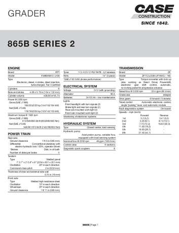 SPEC - 865B Series 2