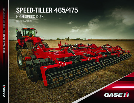 Speed-Tiller 465/475 High Speed Disk Specifications