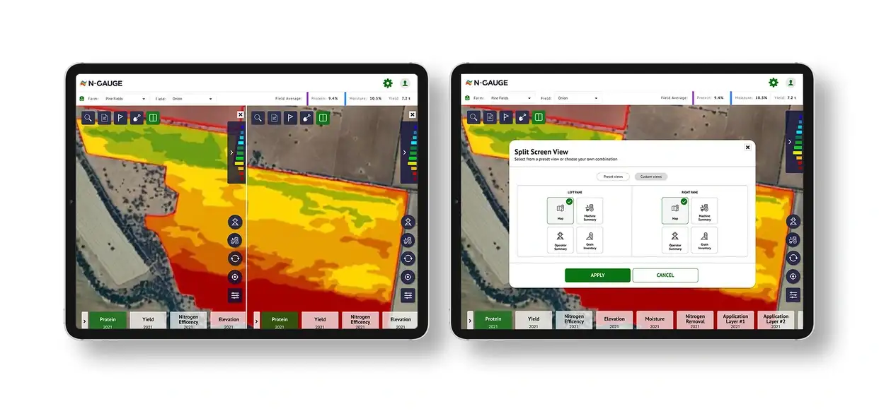 New Holland N-GAUGE Insights tablet screen 