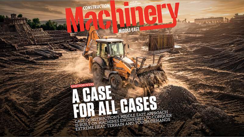 In the spotlight: CASE 570V graces the cover of Construction Machinery Middle East