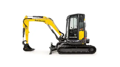Mini Excavator side profile.