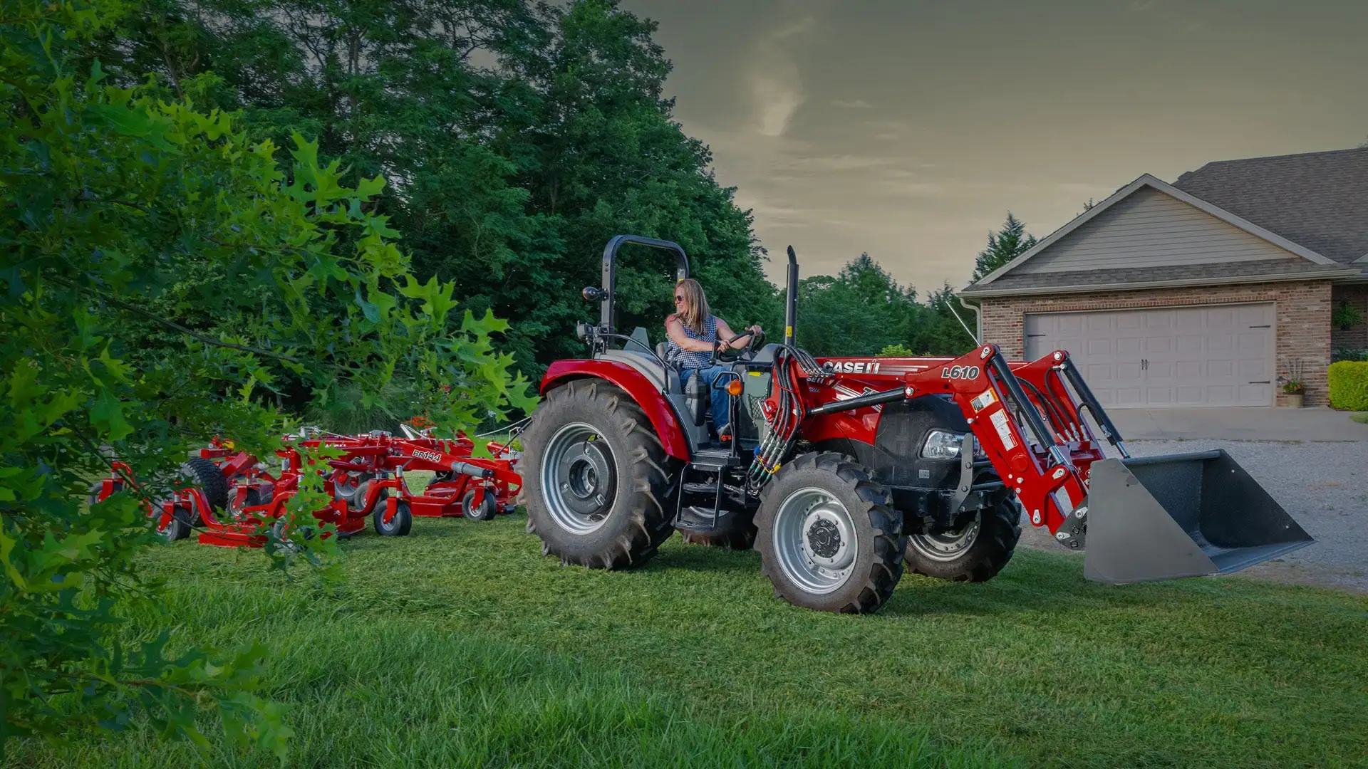 Farmall with mower and L610 loader