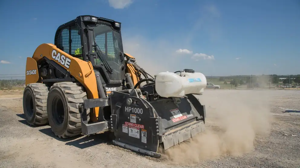 CASE SV240B skid steer loader with an attachment