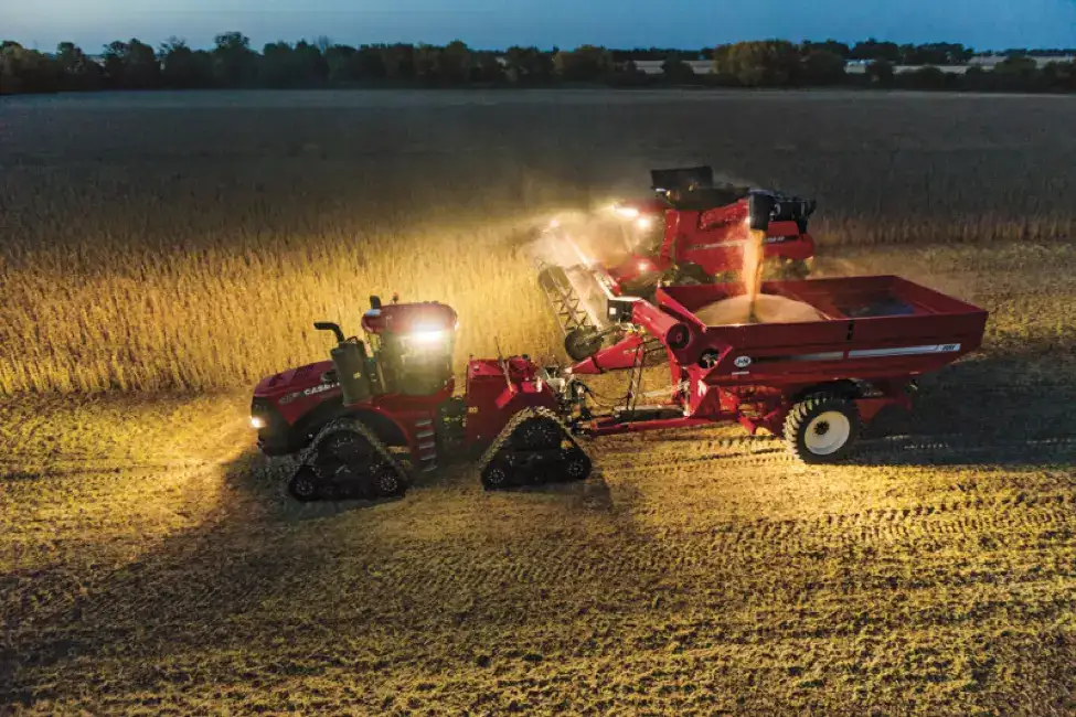 A Case IH tractor in a field