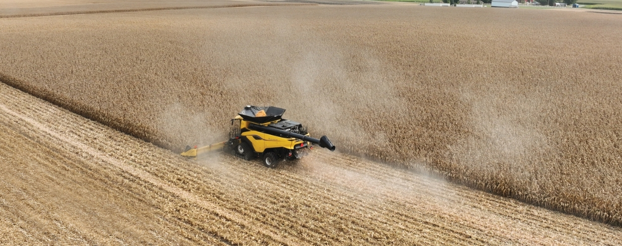 Next Generation CR Series combine in the field