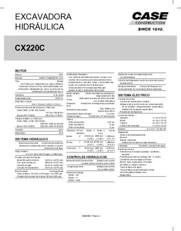 Ficha Técnica CX220C