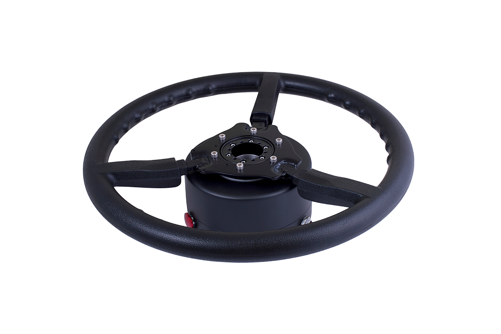Case IH electric steering wheel with transparent background
