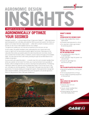 Agronomic Design Insights – Agronomically Optimize Your Seedbed