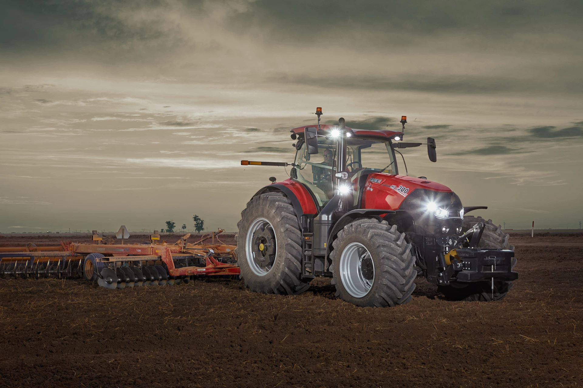 A Case IH AFS Connect Optum tractor