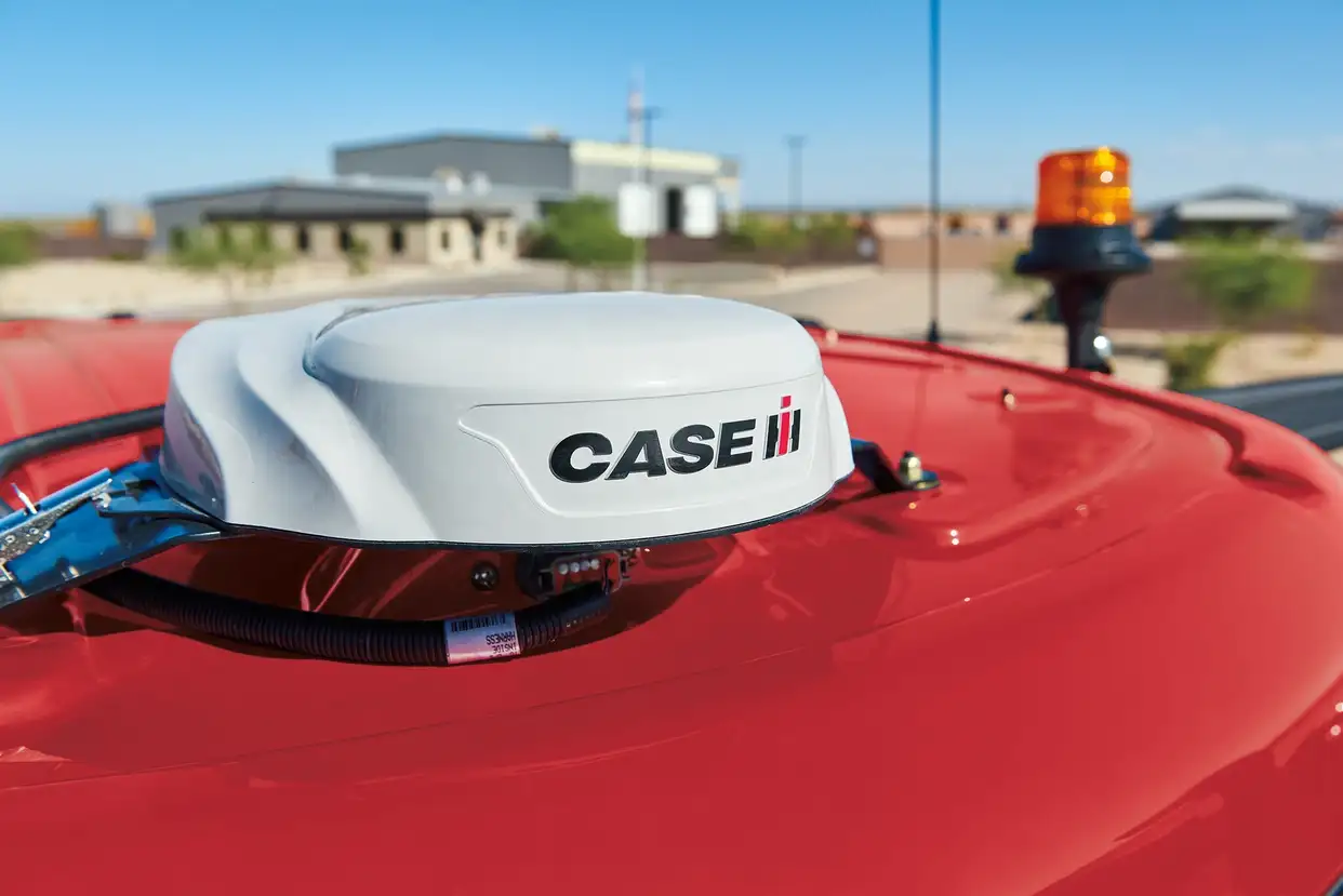 Case IH Vector Pro receiver mounted onto a tractor.