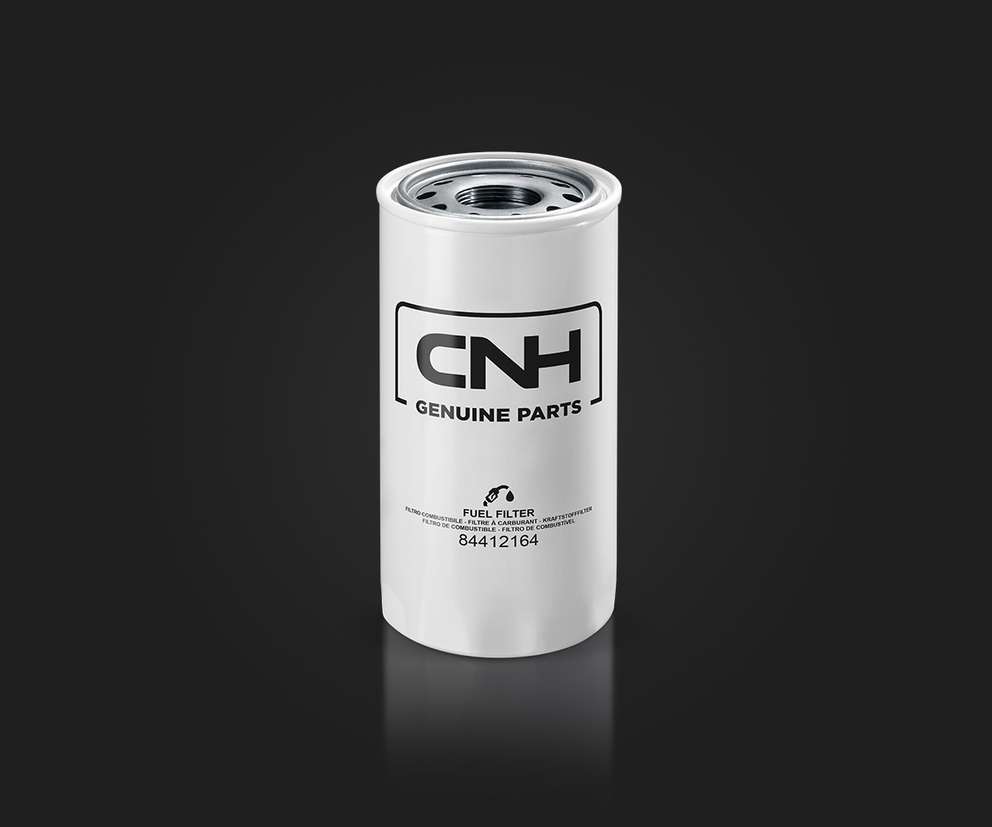 CNH fuel filter with dark gradient background