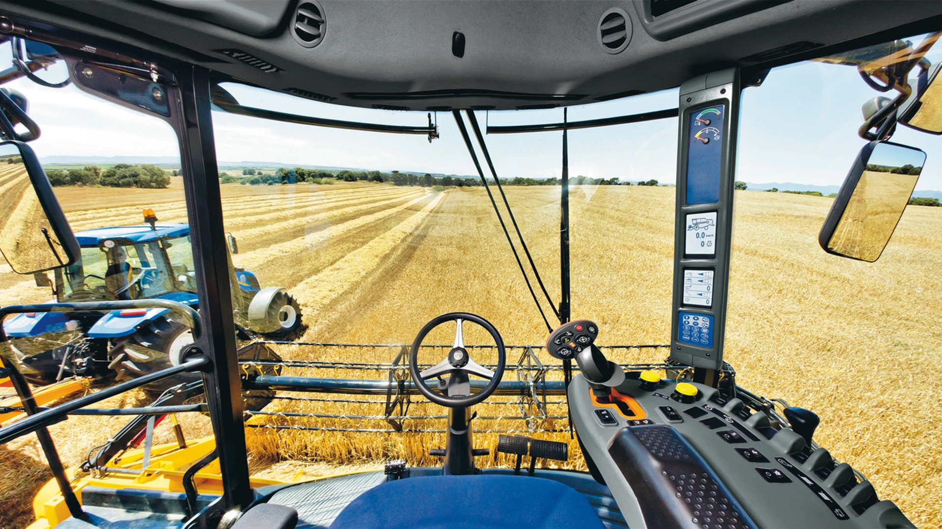 New Holland's TC Combine Harvester cabin view