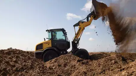 Photo of the compact wheel loader cabin