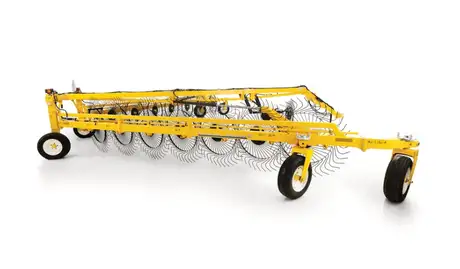 Yellow DuraVee hay rake.
