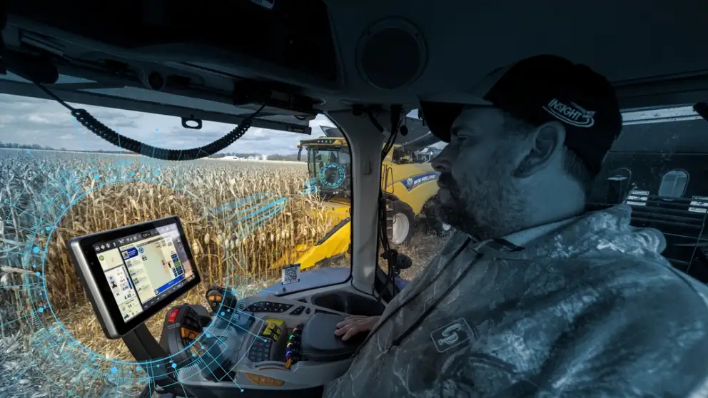 Tractor operator uses technology to run his harvesting operation