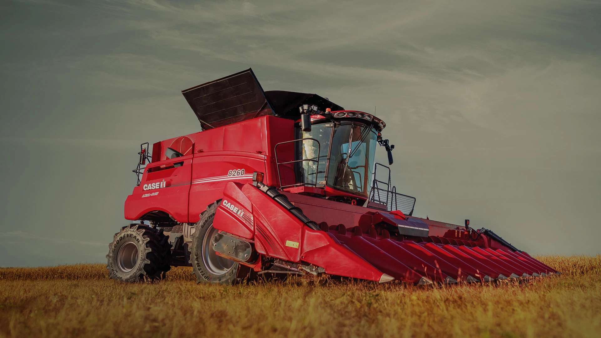 Axial-flow 8260 alone in field with dark overlay