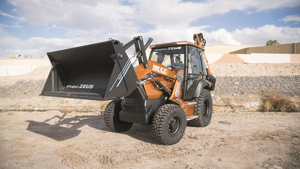 CASE Unveils “Project Zeus” — 580EV — Industry's First Fully