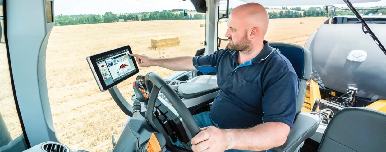 Operator uses precision technology via an in-cab screen
