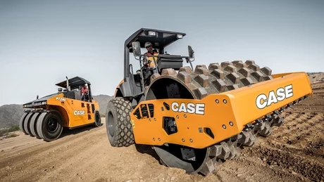 CASE compaction equipment on a jobsite