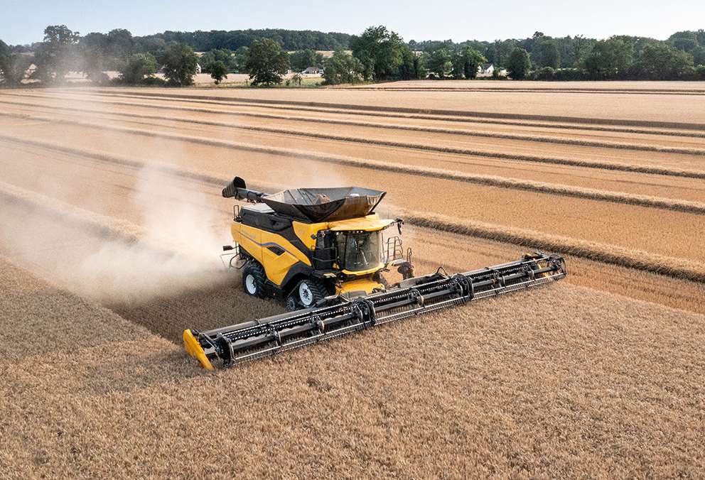 New Holland next generation combine in field