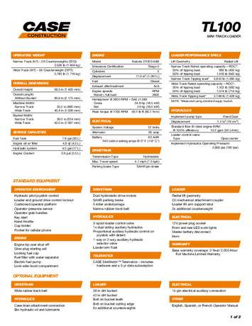 TL100 - Specsheet