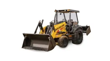 Tractor loader diagonal profile.