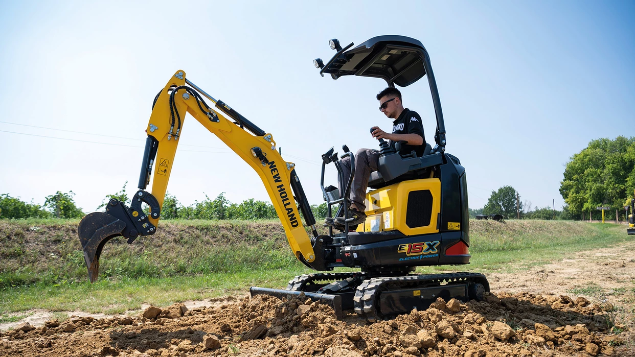 D Series Mini Excavator working on the agricultural field