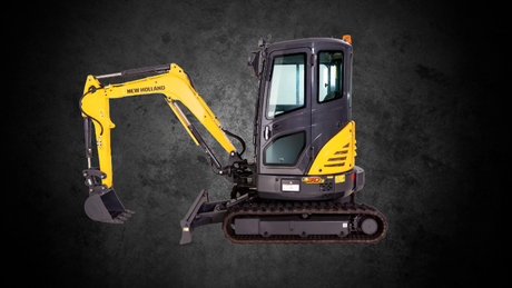 NHCE Mini Excavator Side Profile.