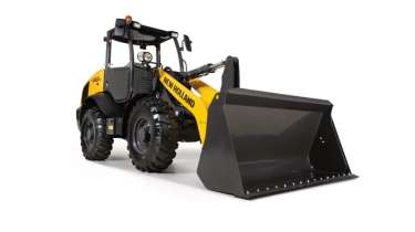 Compact wheel loader side profile.