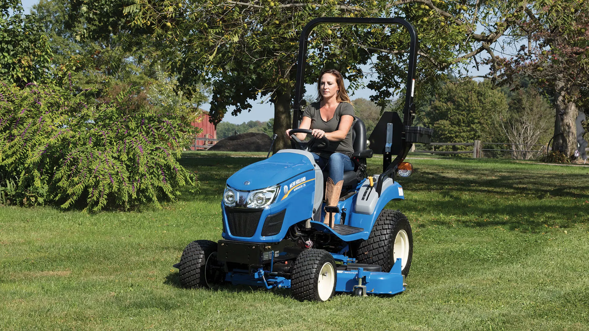 Small garden tractor online with bucket