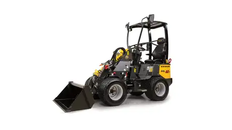 Small articulated loader diagonal profile.