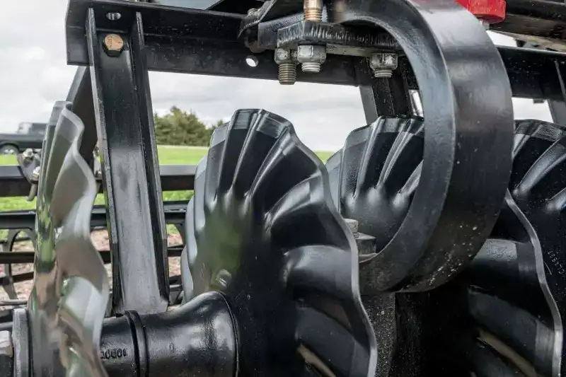 close up of earth metal blades