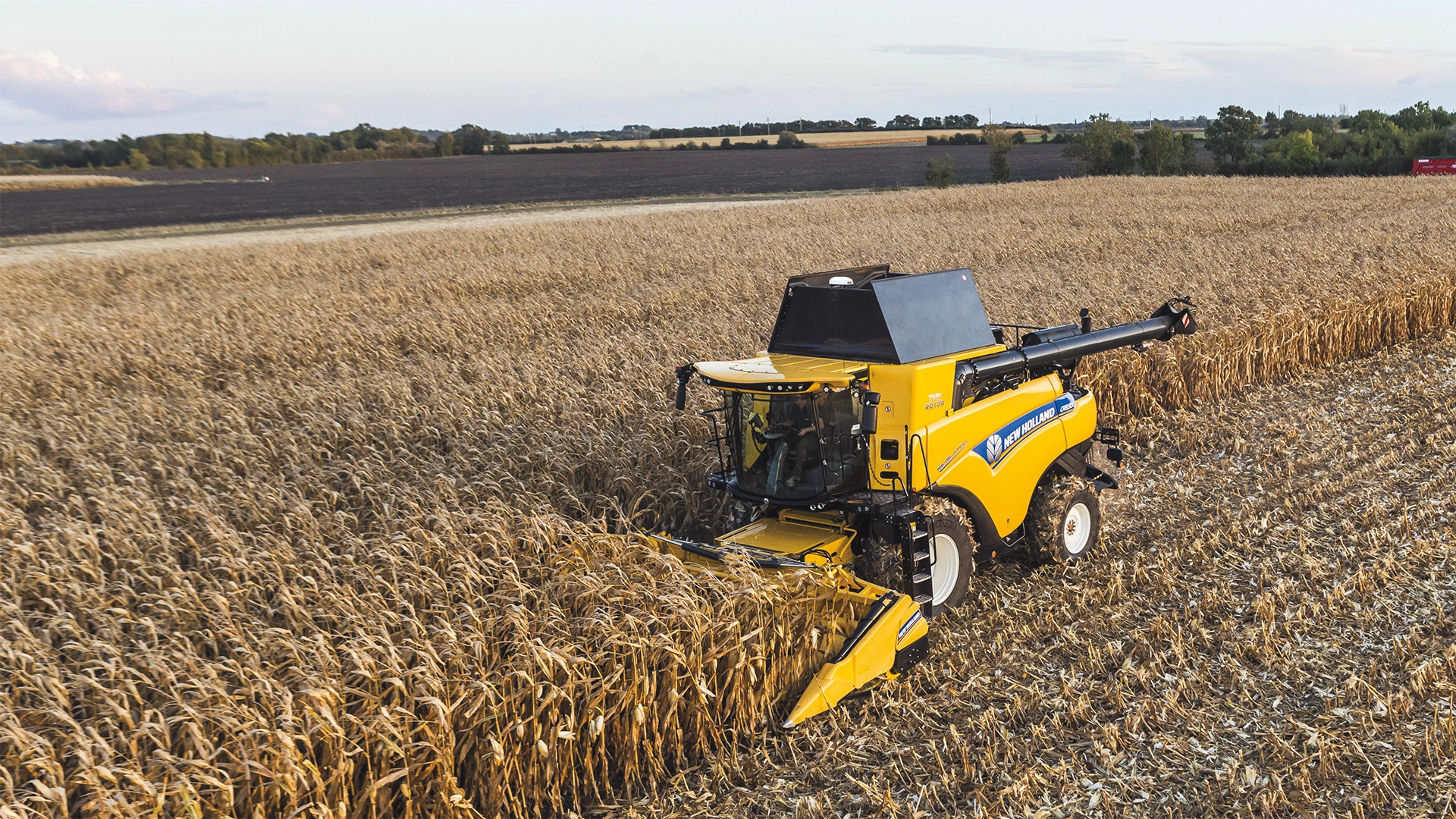 Combine with Maize Headers harvesting