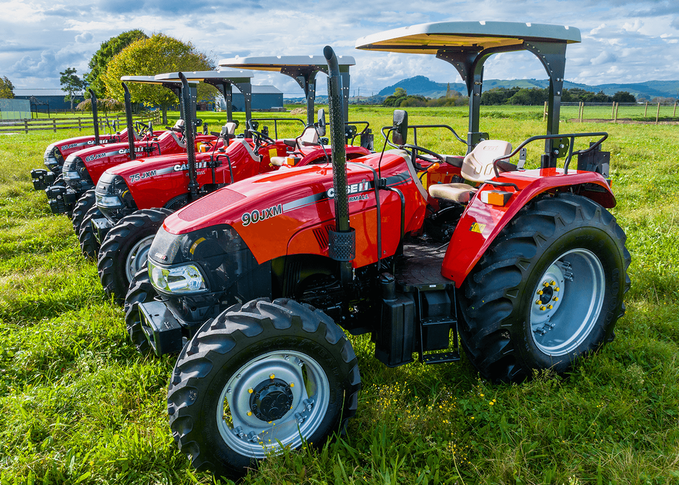 Case IH paint the town red campaign with Case IH Tractor in the field