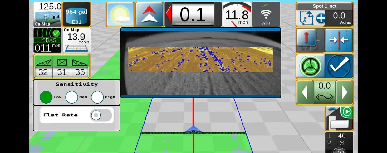 SenseApply guidance technology shown on a Viper 4+ display.